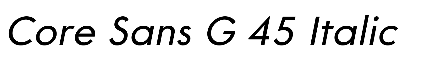 Core Sans G 45 Italic